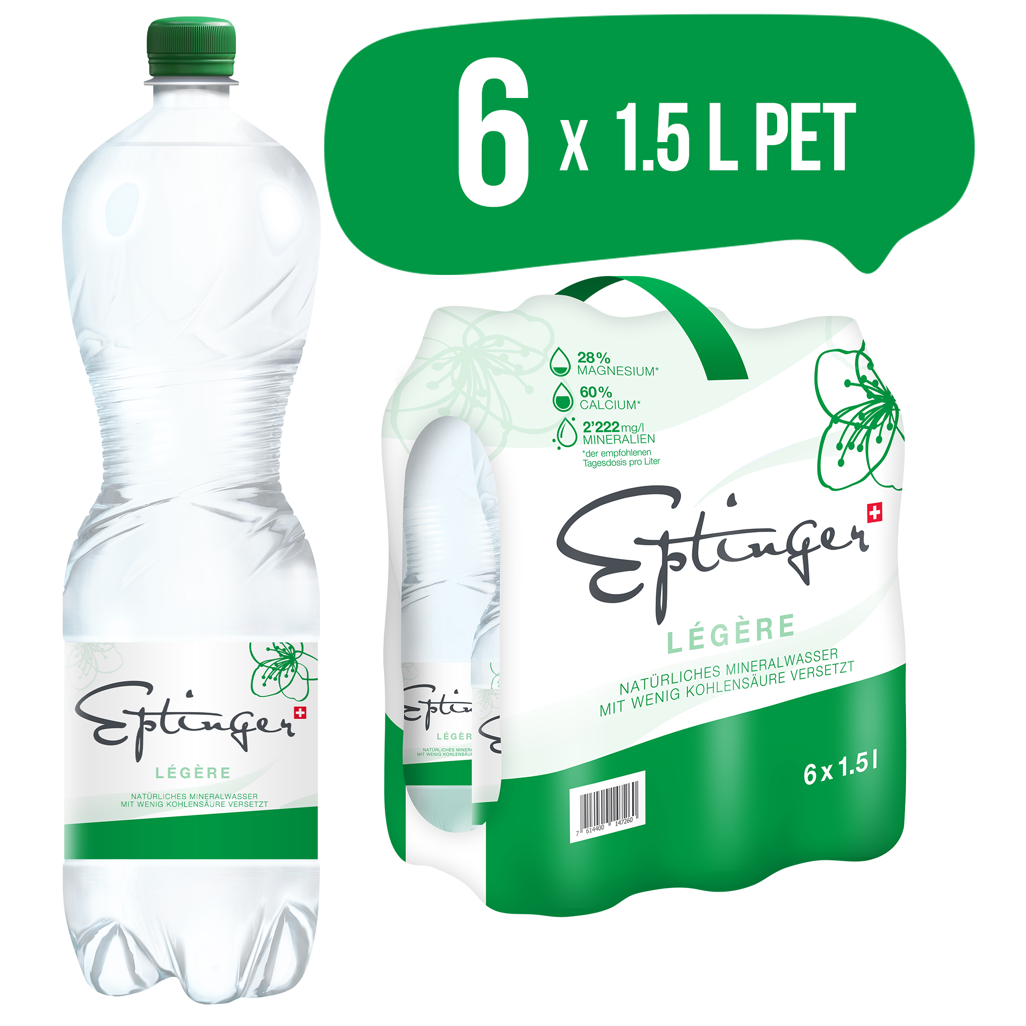 Eptinger Mineralwasser légère 6 x 1.5l